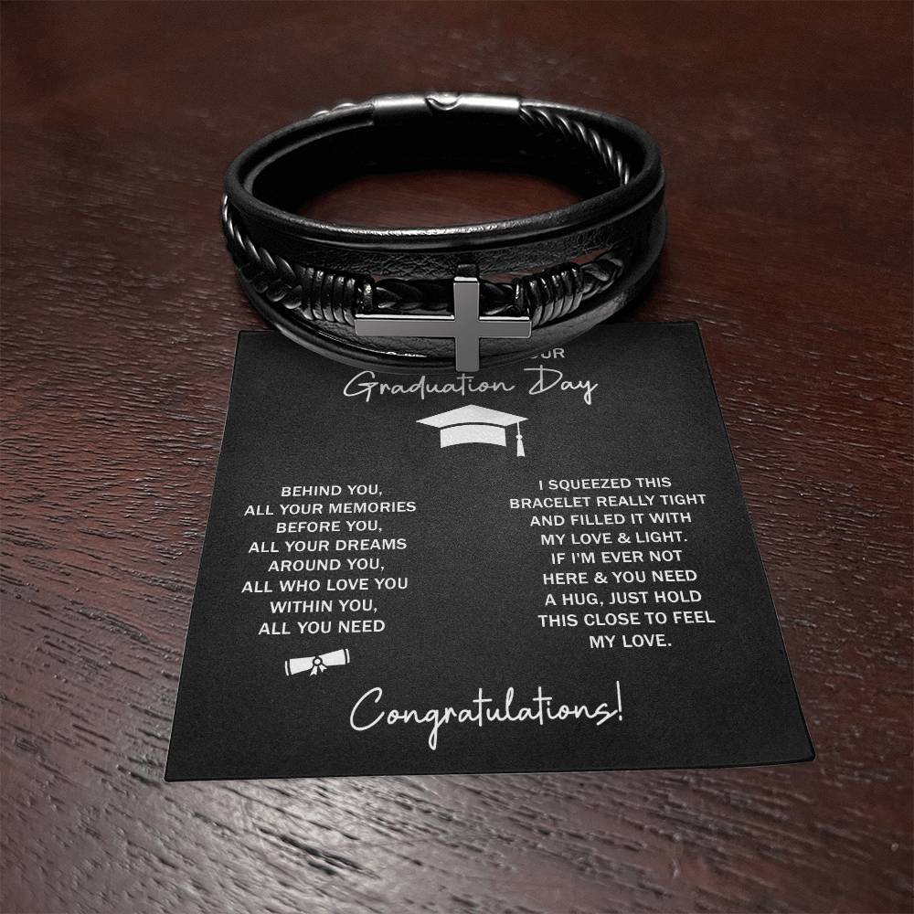 TO MY BOY GRADUATION DREAMS CROSS BRACELET