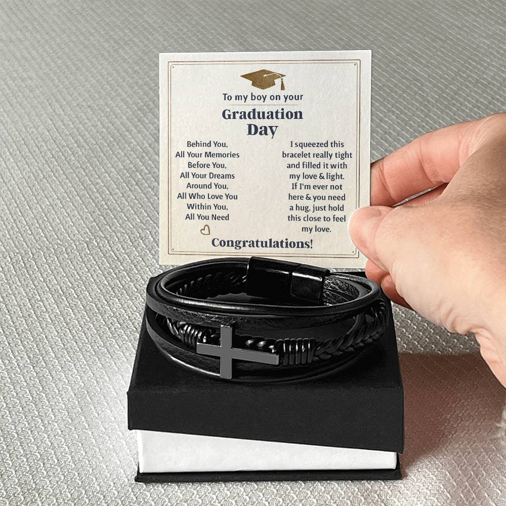 TO MY BOY GRADUATION MEMORIES CROSS BRACELET