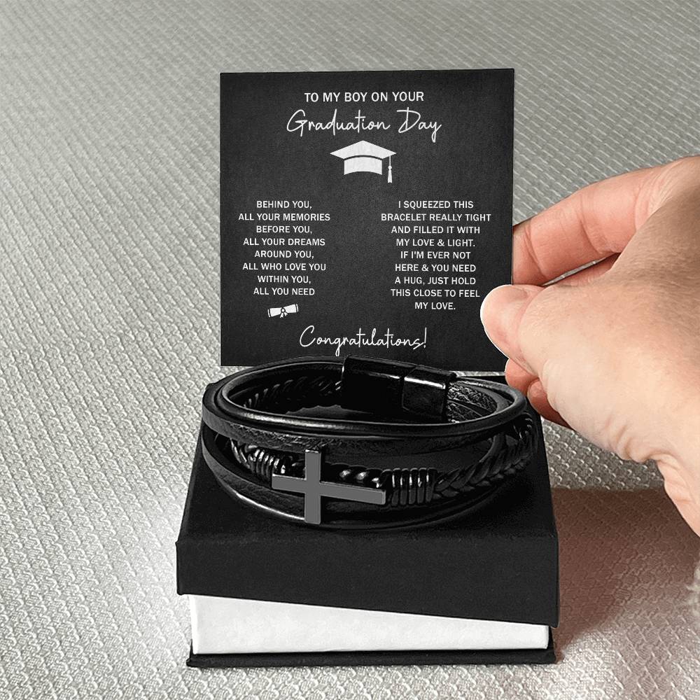 TO MY BOY GRADUATION DREAMS CROSS BRACELET