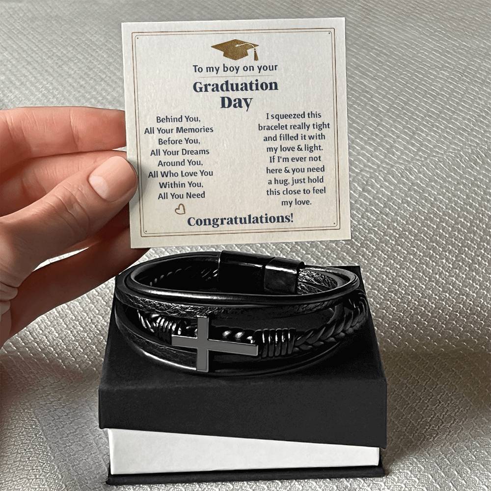 TO MY BOY GRADUATION MEMORIES CROSS BRACELET