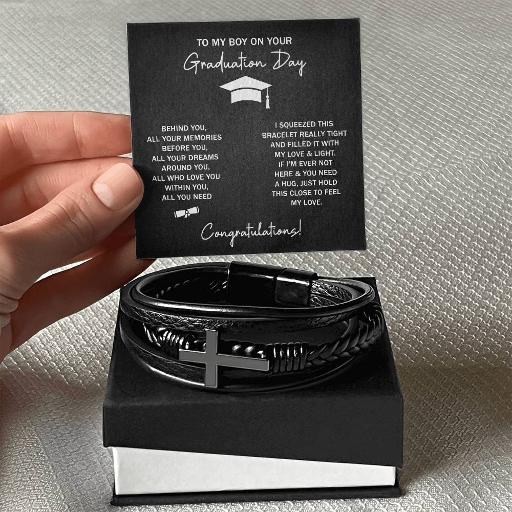 TO MY BOY GRADUATION DREAMS CROSS BRACELET