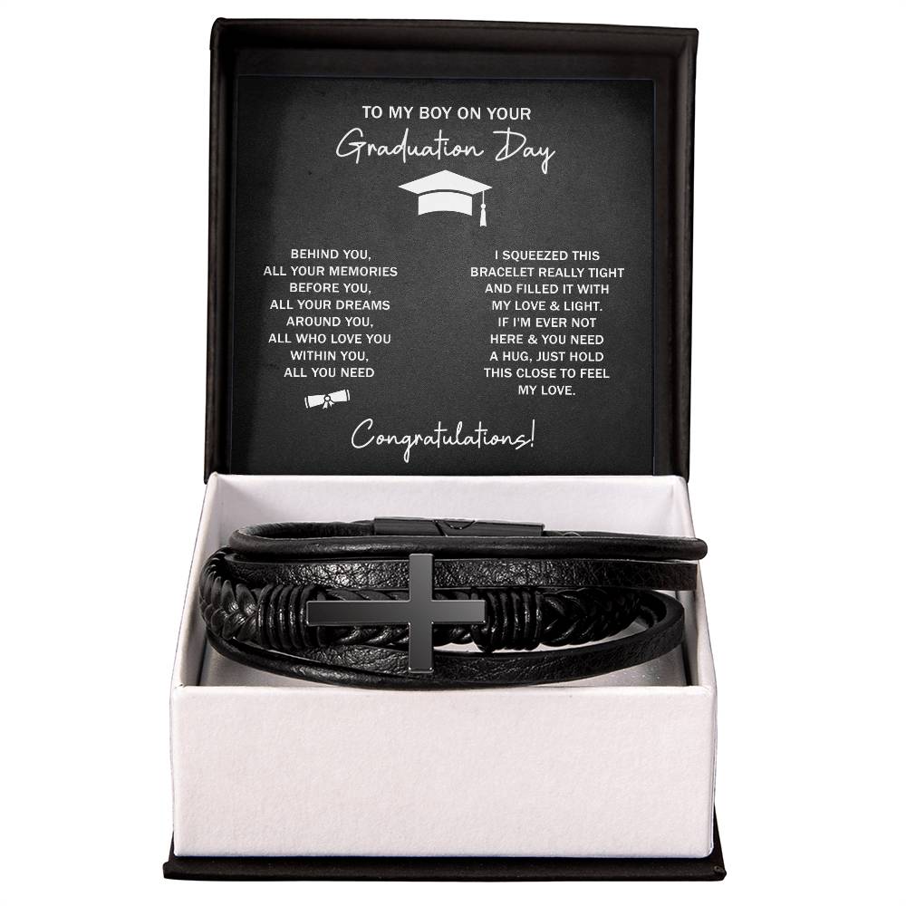 TO MY BOY GRADUATION DREAMS CROSS BRACELET