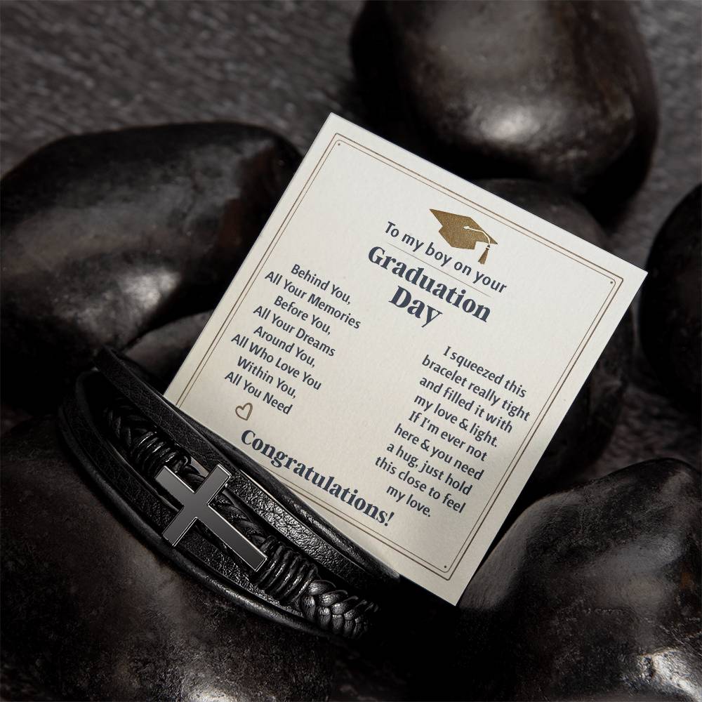 TO MY BOY GRADUATION MEMORIES CROSS BRACELET