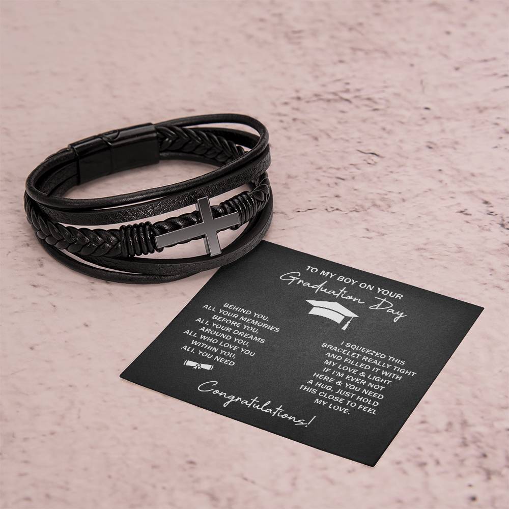 TO MY BOY GRADUATION DREAMS CROSS BRACELET