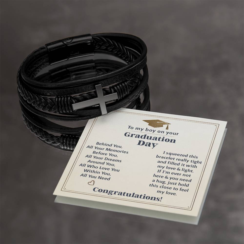 TO MY BOY GRADUATION MEMORIES CROSS BRACELET