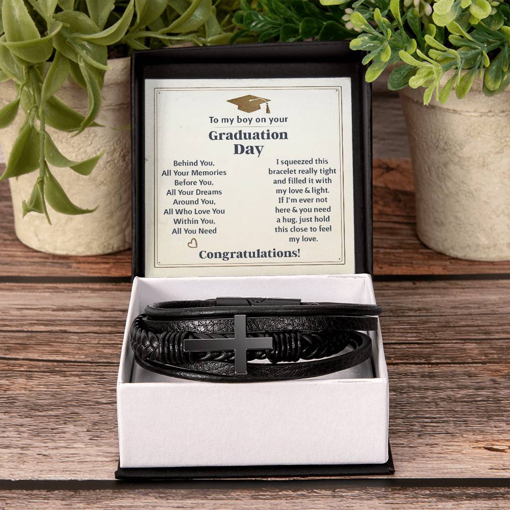 TO MY BOY GRADUATION MEMORIES CROSS BRACELET