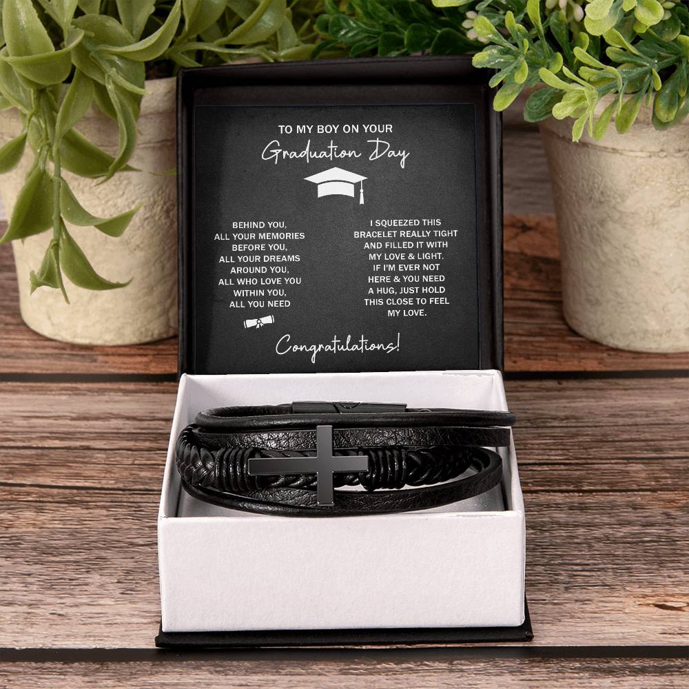 TO MY BOY GRADUATION DREAMS CROSS BRACELET