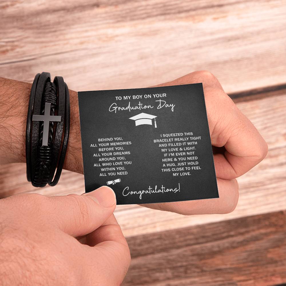 TO MY BOY GRADUATION DREAMS CROSS BRACELET