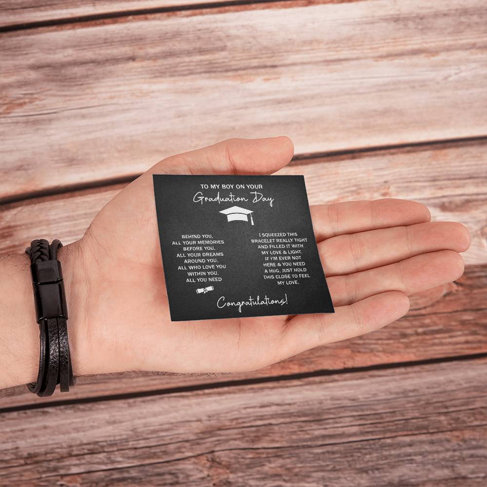 TO MY BOY GRADUATION DREAMS CROSS BRACELET