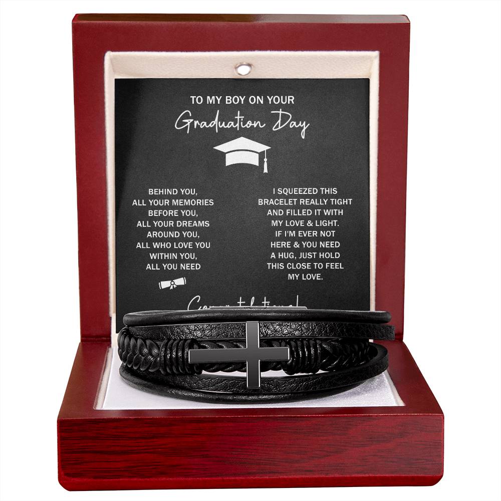 TO MY BOY GRADUATION DREAMS CROSS BRACELET