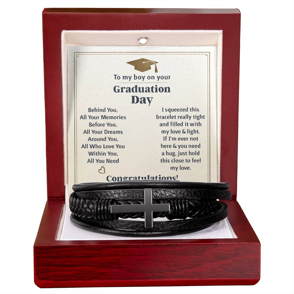 TO MY BOY GRADUATION MEMORIES CROSS BRACELET