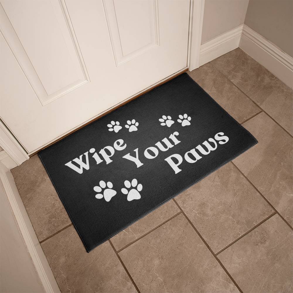 WIPE YOUR PAWS WELCOME MAT