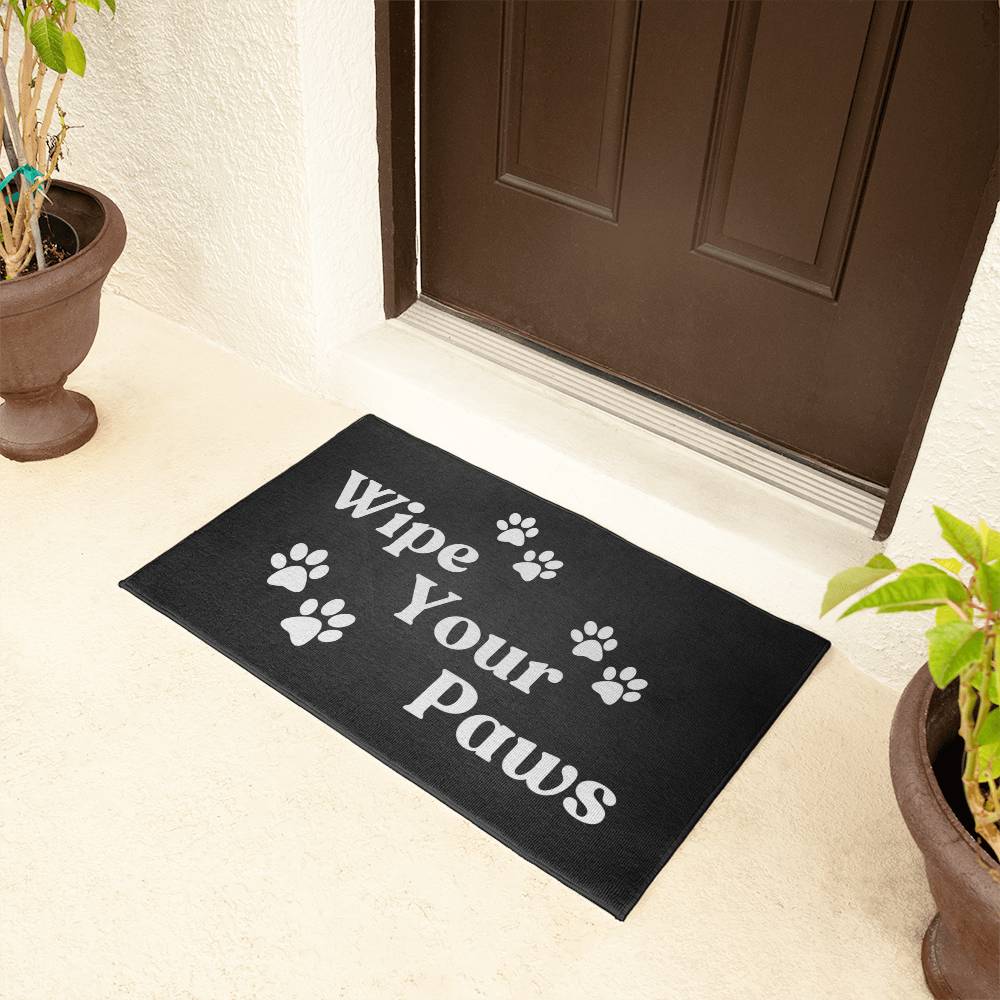 WIPE YOUR PAWS WELCOME MAT