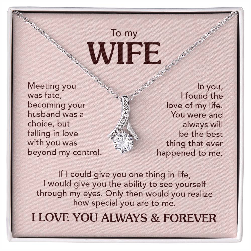 TO MY WIFE CHOICE ALLURING NECKLACE + FLOWER BOUQUET