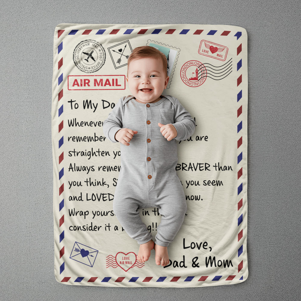 TO MY DAUGHTER LOVED FROM DAD & MOM SHERPA FLEECE BLANKET