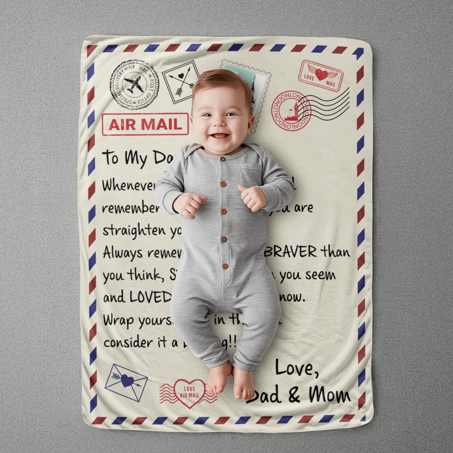 TO MY DAUGHTER LOVED FROM DAD & MOM SHERPA FLEECE BLANKET