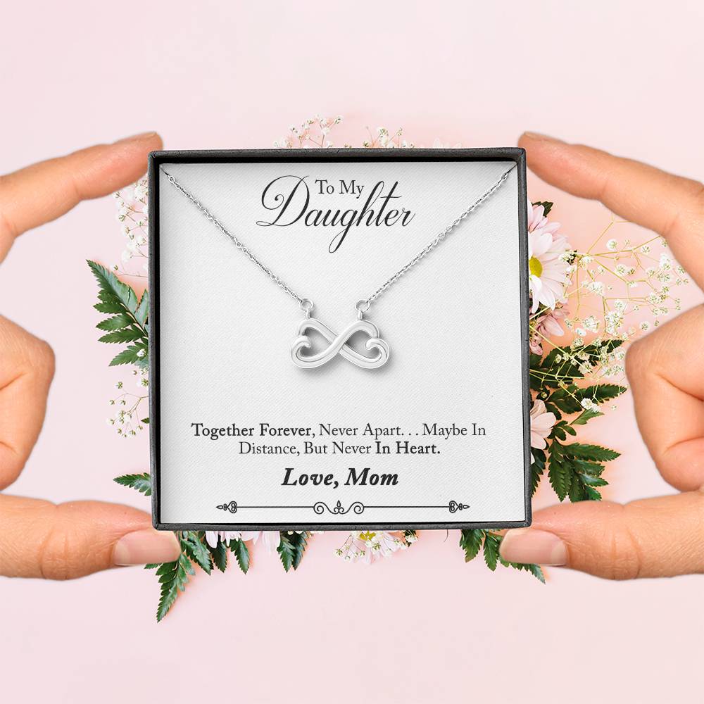 TO MY DAUGHTER IN HEART INFINITY NECKLACE GIFT SET