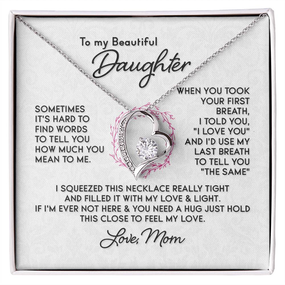 To My Daughter Last Breath Necklace