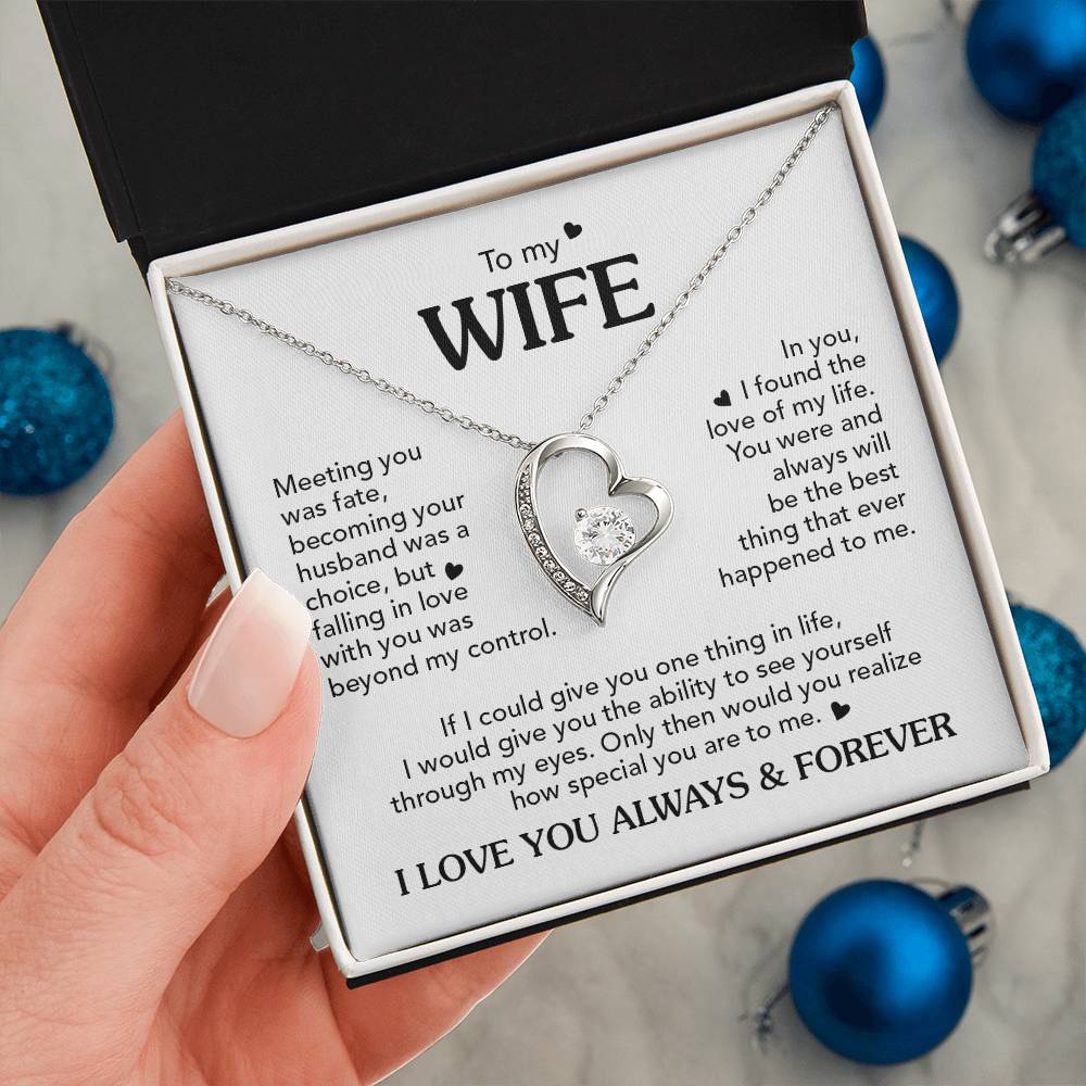 TO MY WIFE CHOICE FOREVE LOVE NECKLACE