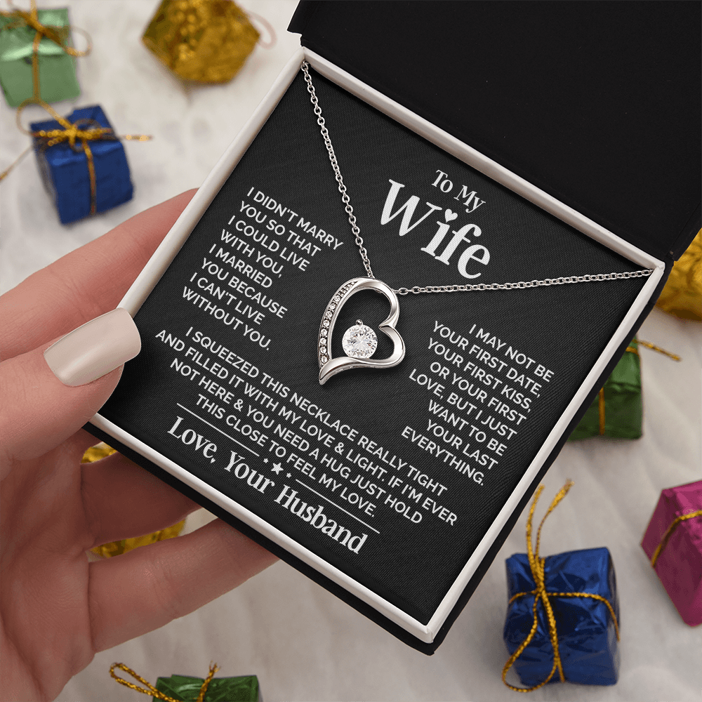 TO MY WIFE FIRST LOVE FOREVER LOVE NECKLACE GIFT SET