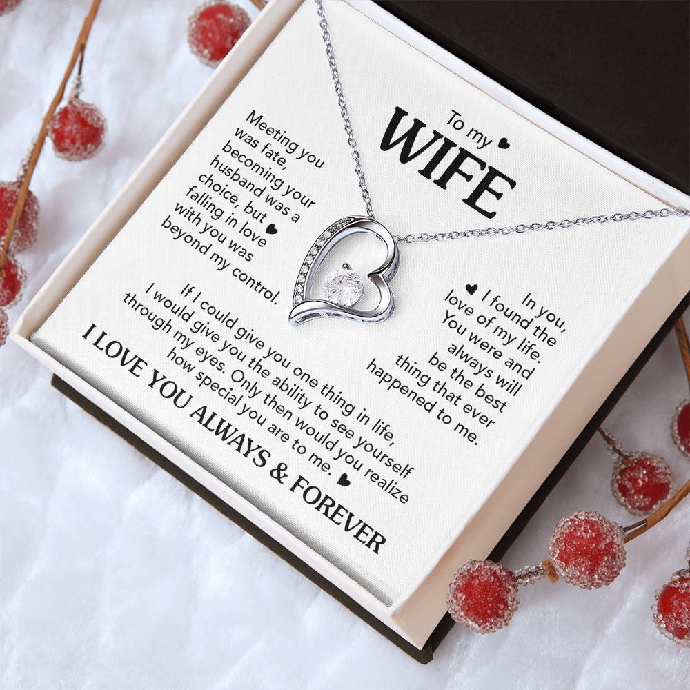 TO MY WIFE CHOICE FOREVE LOVE NECKLACE