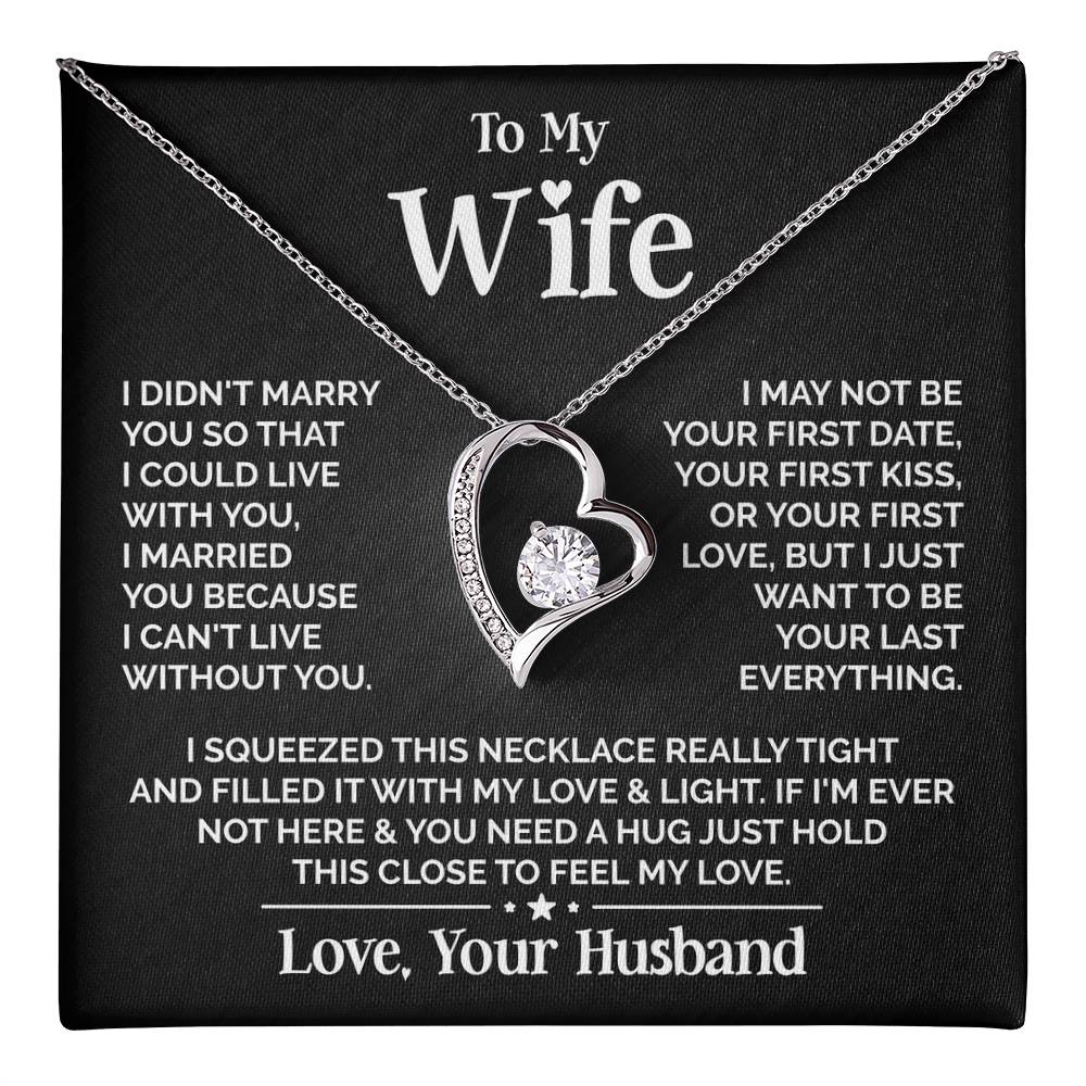 TO MY WIFE FIRST LOVE FOREVER LOVE NECKLACE GIFT SET