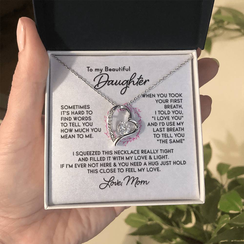 To My Daughter Last Breath Necklace