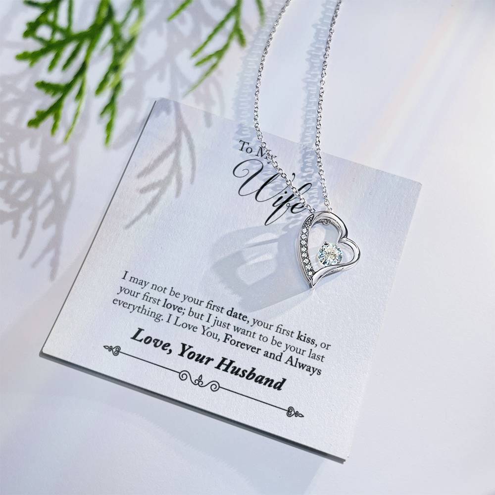 TO MY WIFE LAST EVERYTHING FOREVER LOVE NECKLACE GIFT SET