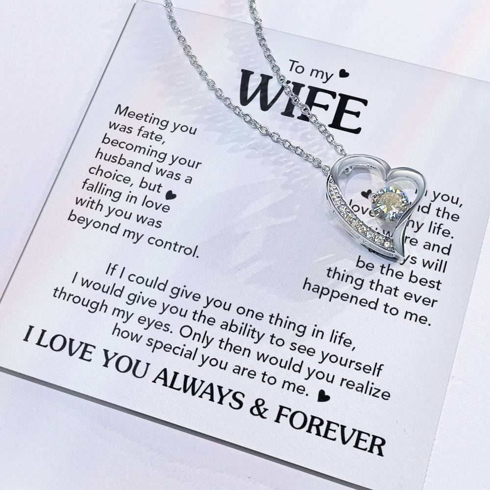 TO MY WIFE CHOICE FOREVE LOVE NECKLACE