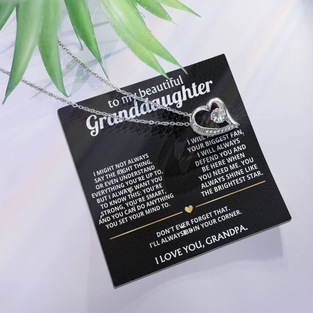 To My Wonderful Granddaughter, I'll always be in your corner.