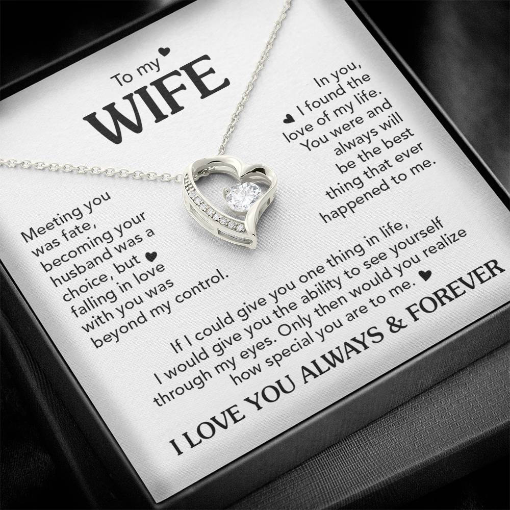 TO MY WIFE CHOICE FOREVE LOVE NECKLACE