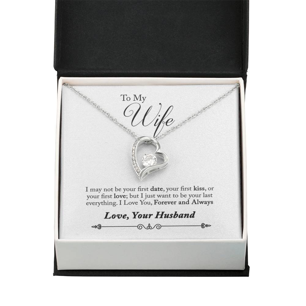 TO MY WIFE LAST EVERYTHING FOREVER LOVE NECKLACE GIFT SET