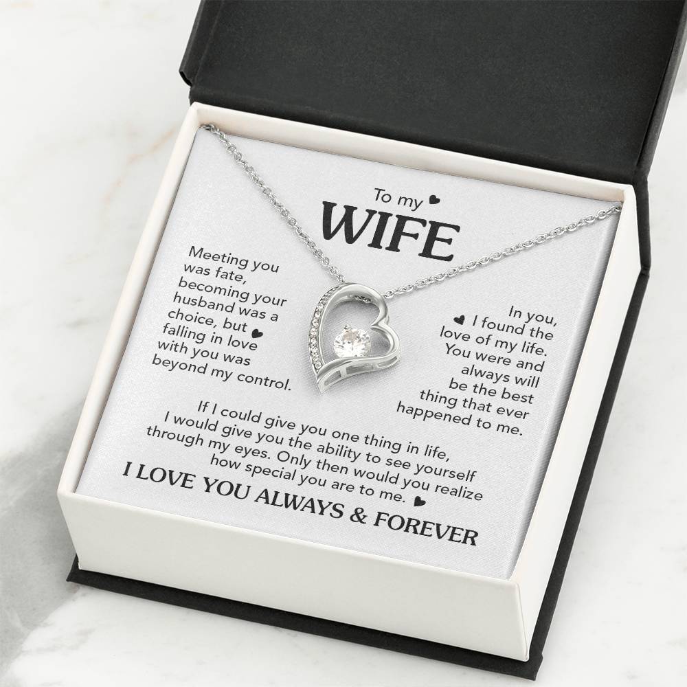 TO MY WIFE CHOICE FOREVE LOVE NECKLACE