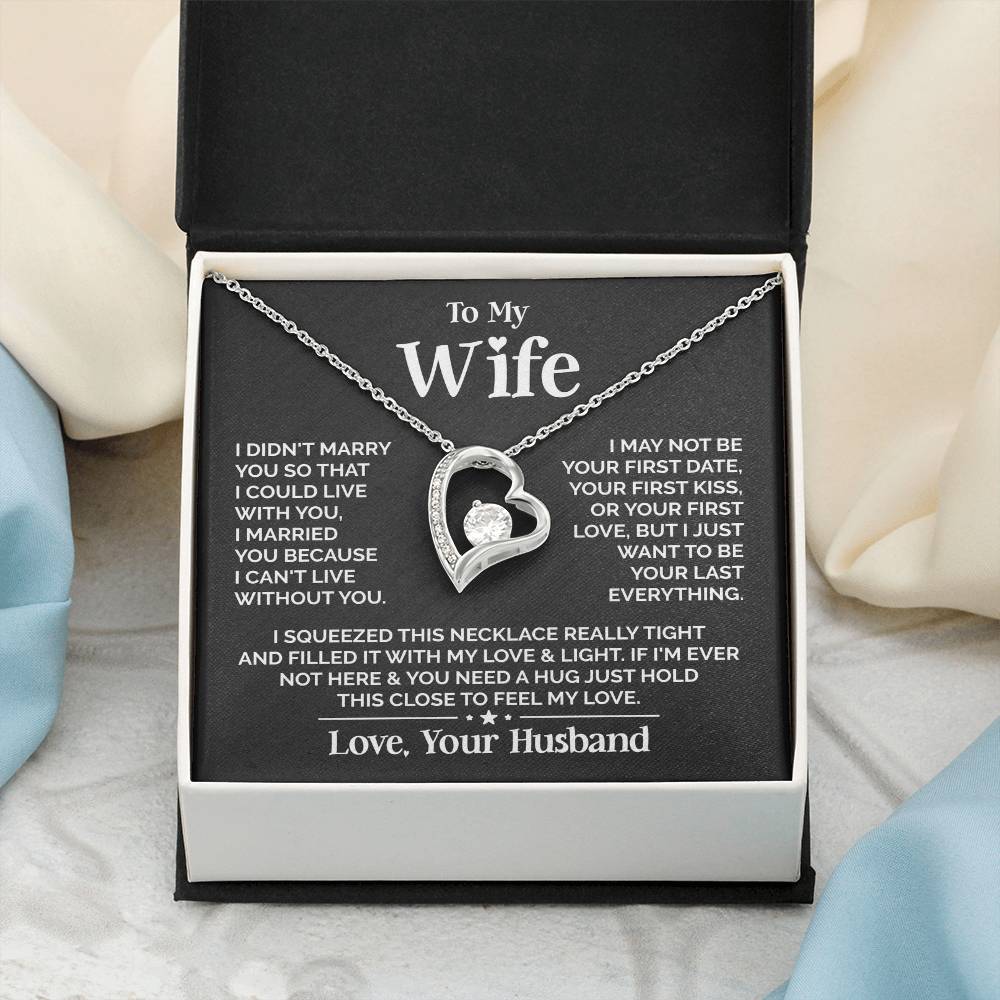 TO MY WIFE FIRST LOVE FOREVER LOVE NECKLACE GIFT SET