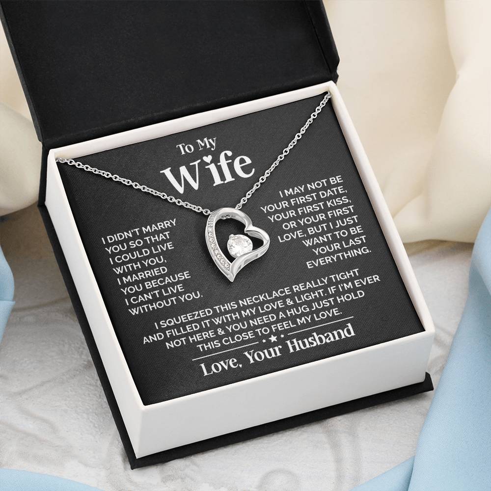TO MY WIFE FIRST LOVE FOREVER LOVE NECKLACE GIFT SET