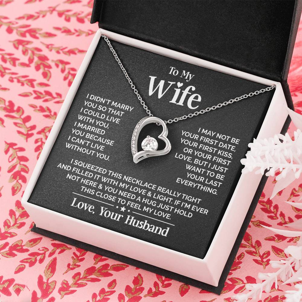 TO MY WIFE FIRST LOVE FOREVER LOVE NECKLACE GIFT SET