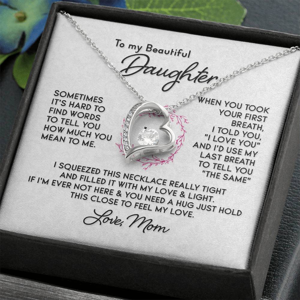 To My Daughter Last Breath Necklace
