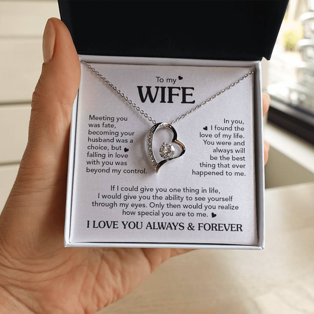 TO MY WIFE CHOICE FOREVE LOVE NECKLACE