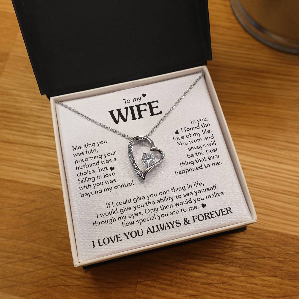 TO MY WIFE CHOICE FOREVE LOVE NECKLACE