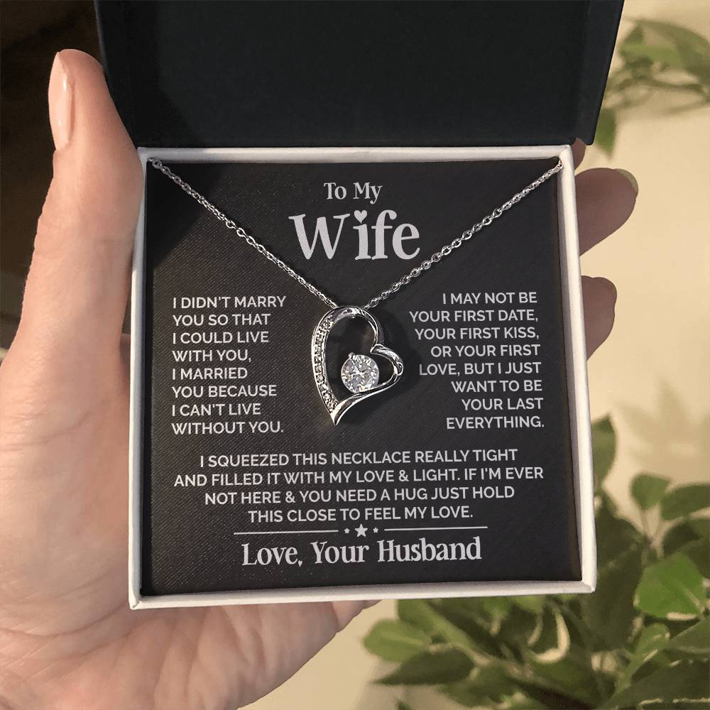 TO MY WIFE FIRST LOVE FOREVER LOVE NECKLACE GIFT SET