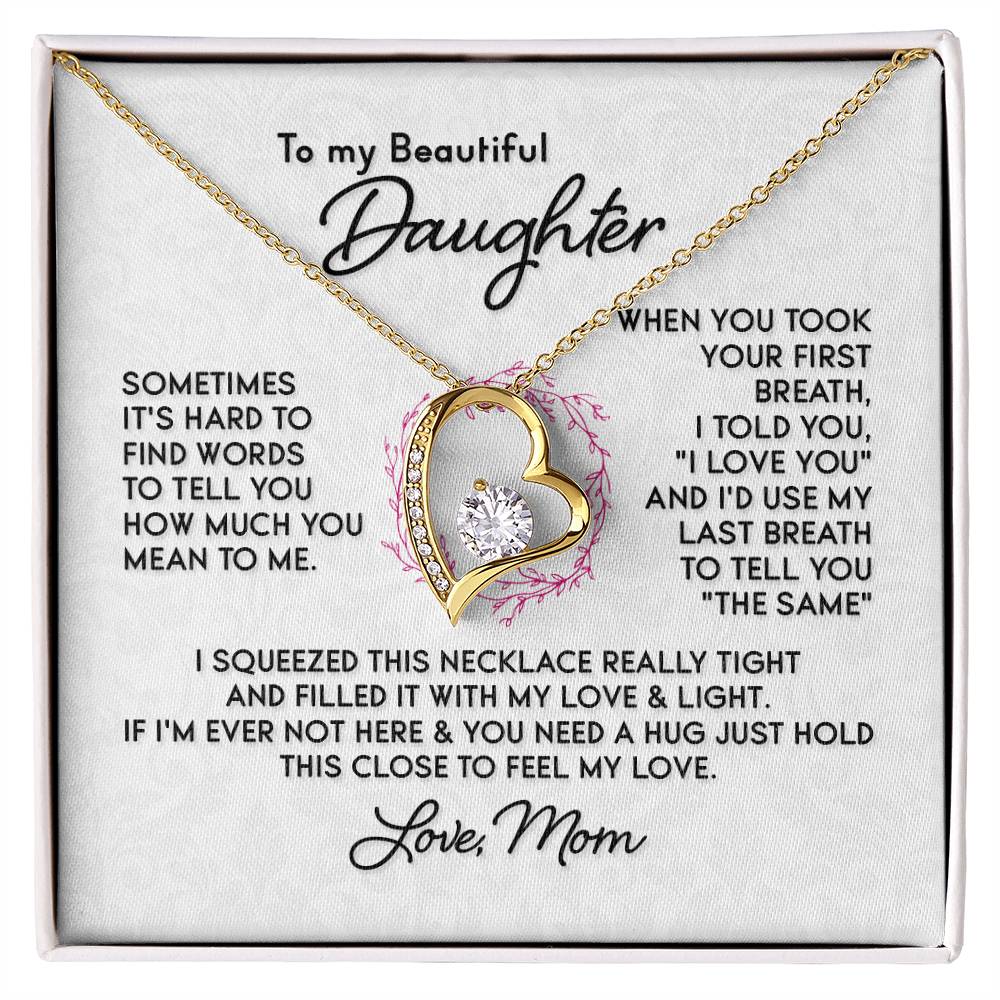 To My Daughter Last Breath Necklace