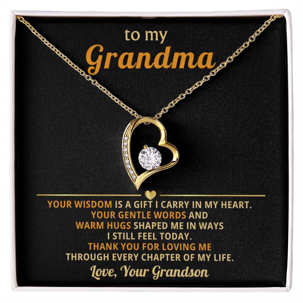 To my Grandma, your wisdom is a gift I carry in my heart - From Grandson