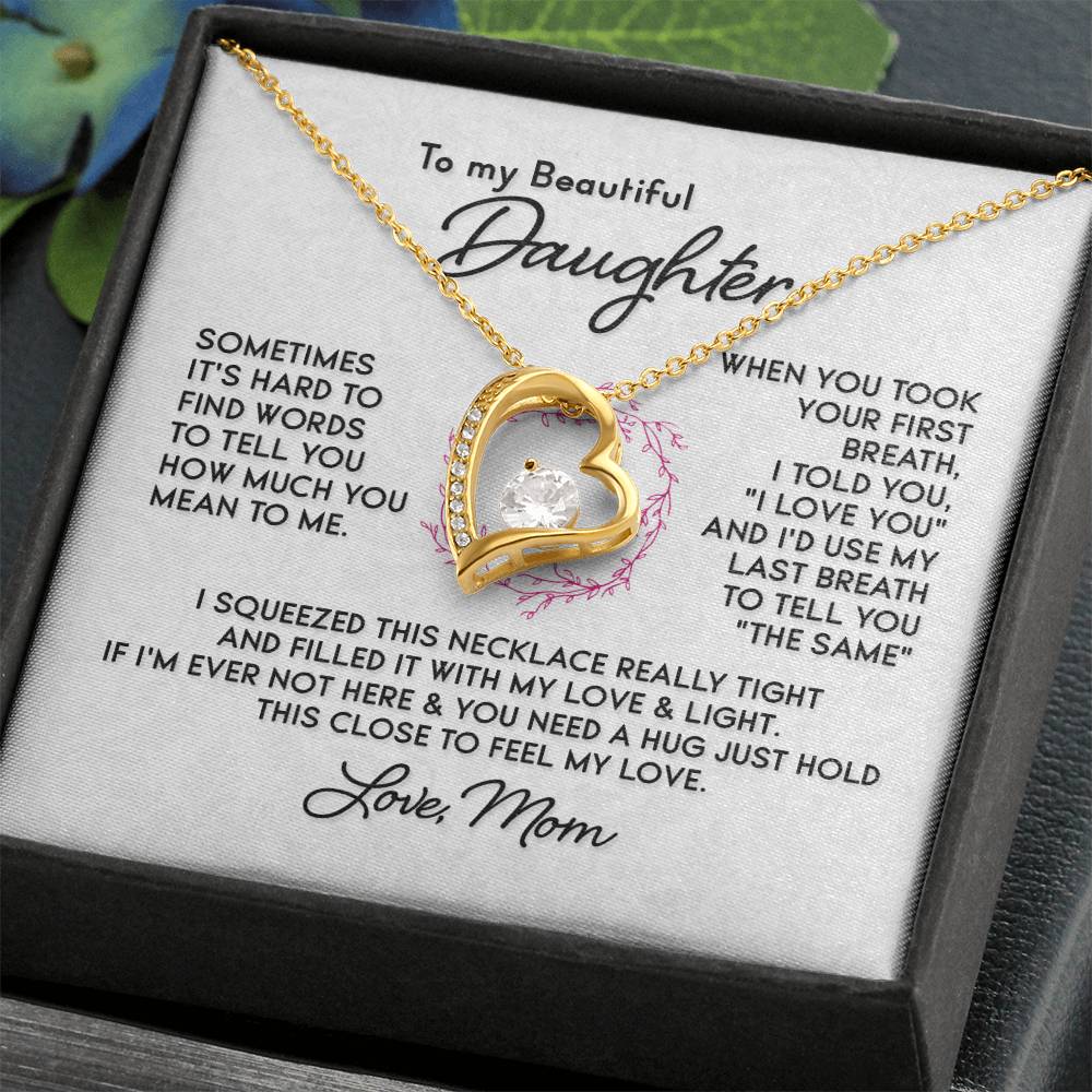 To My Daughter Last Breath Necklace