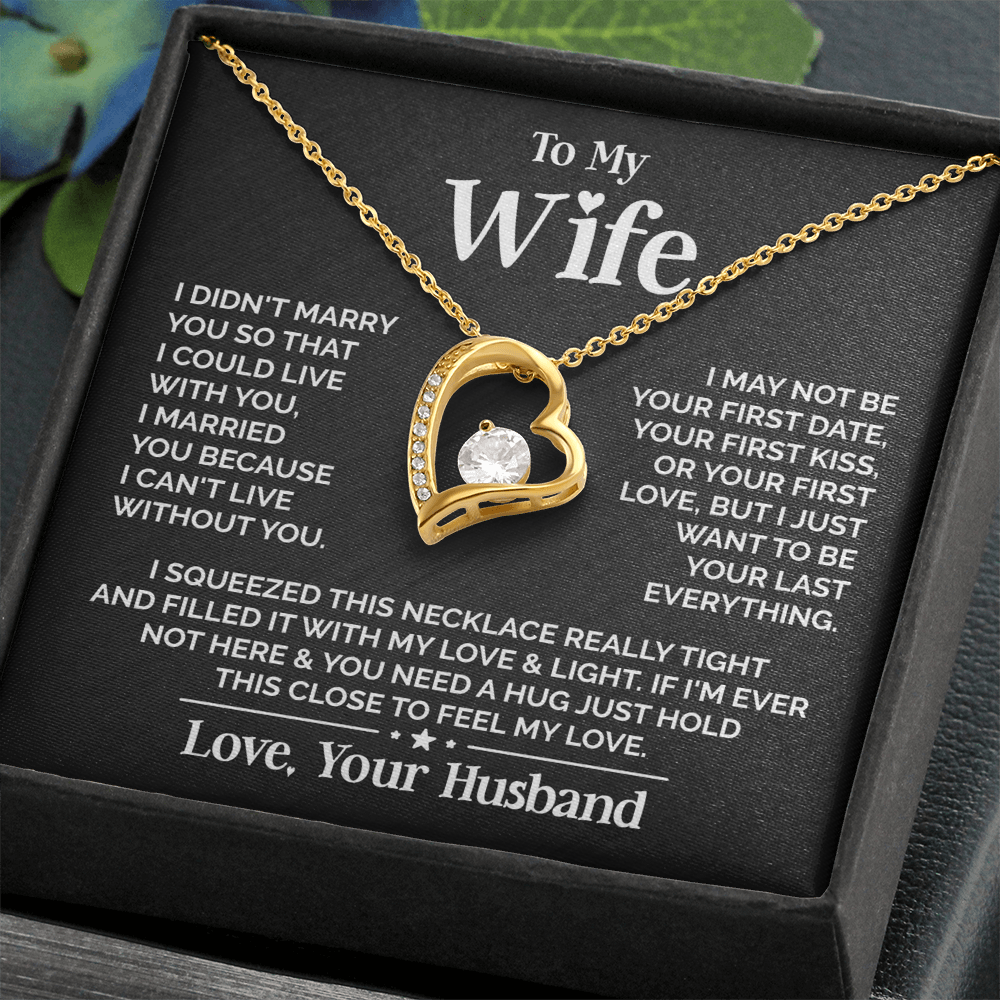 TO MY WIFE FIRST LOVE FOREVER LOVE NECKLACE GIFT SET