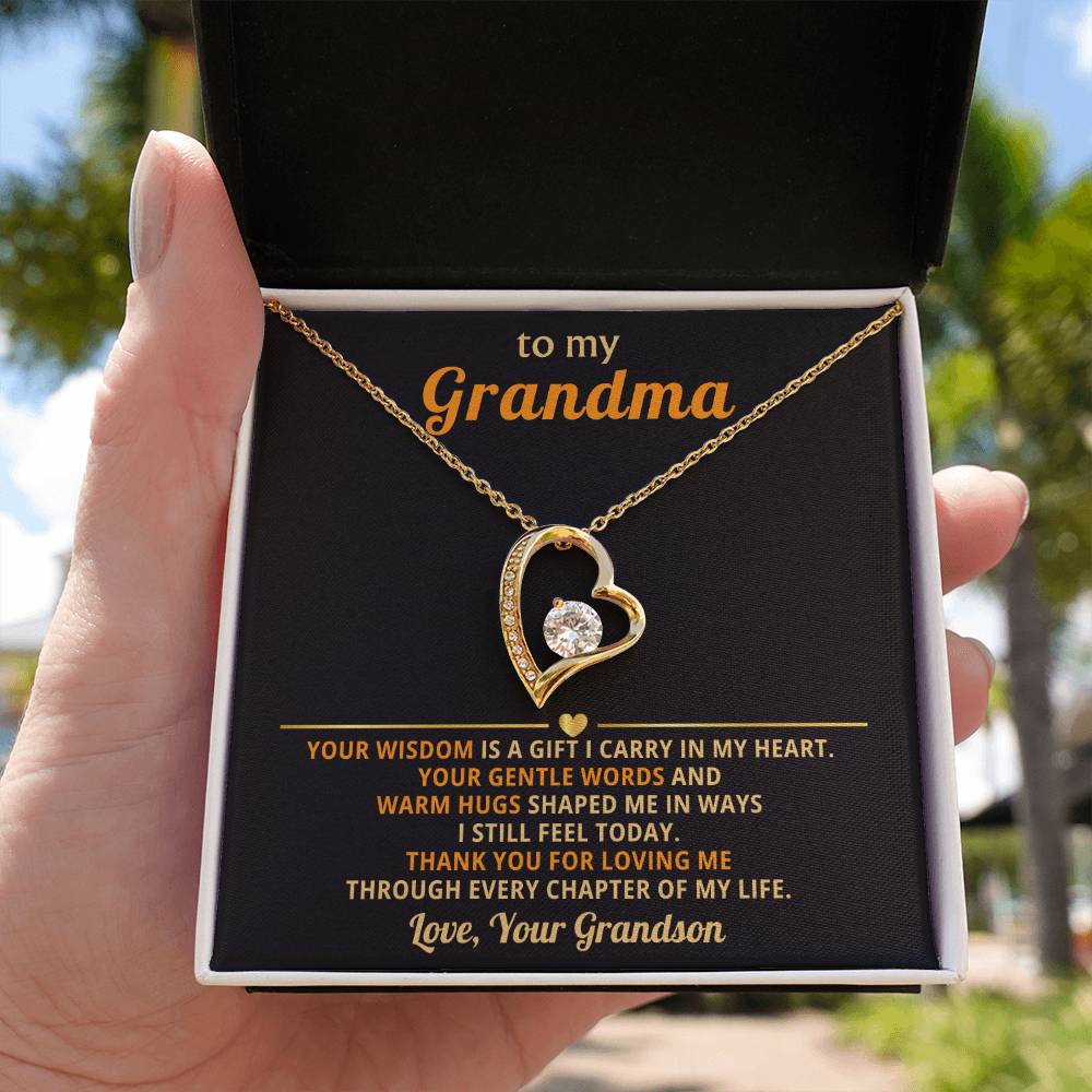 To my Grandma, your wisdom is a gift I carry in my heart - From Grandson