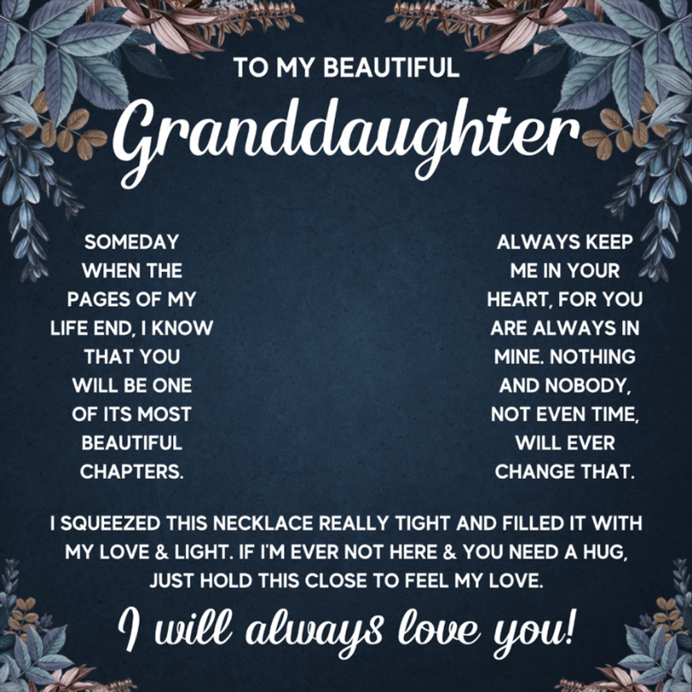 TO MY GRANDDAUGHTER SQUEEZED LOVE KNOT NECKLACE HEART BOX GIFT SET