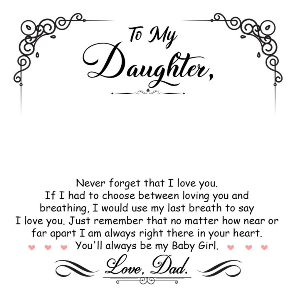 TO MY DAUGHTER BREATHING KNOT HEART ROSE BOX