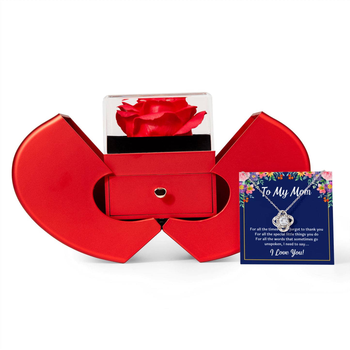 TO MY MOM FOR ALL KNOT HEART ROSE BOX