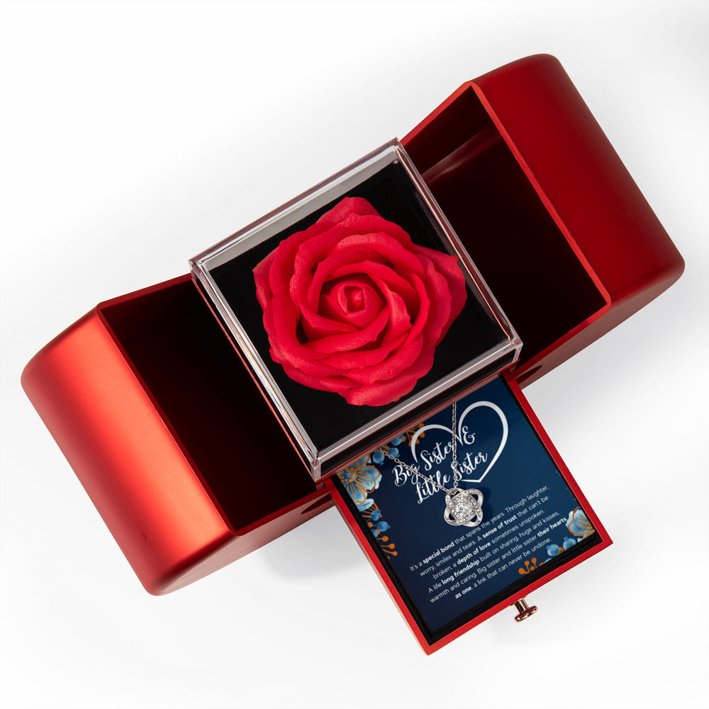 TO MY SISTER BOND KNOT NECKLACE HEART BOX GIFT SET