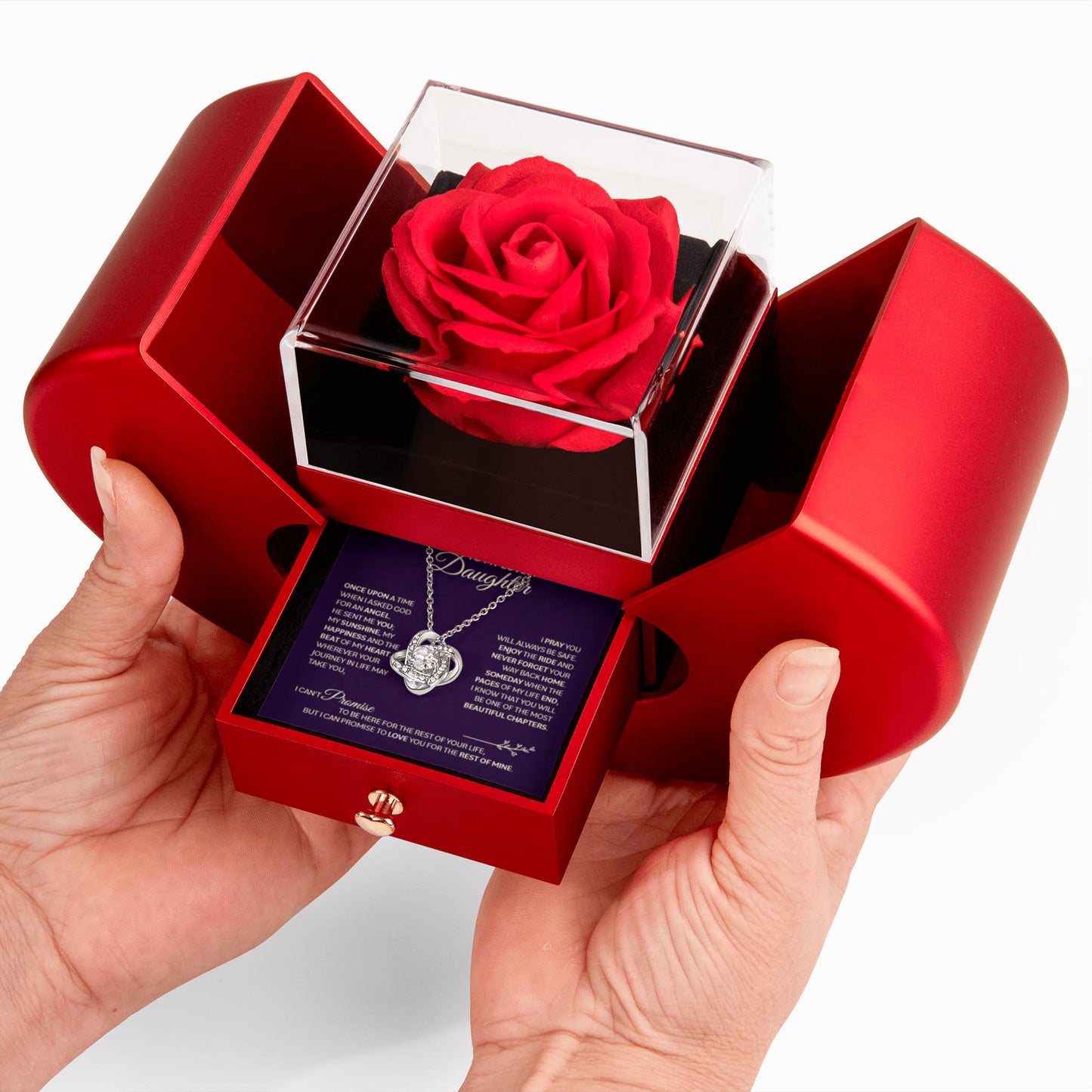 TO MY DAUGHTER CHAPTERS KNOT HEART ROSE BOX